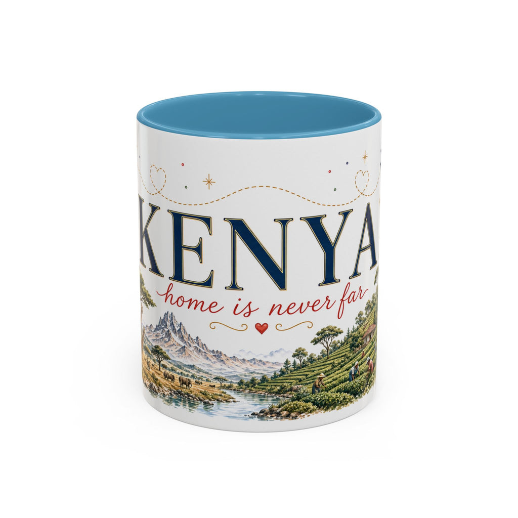 Kenya Home Country Mug | Moving Away Gift | Long Distance Friendship | 11 oz 15 oz Accent Mug