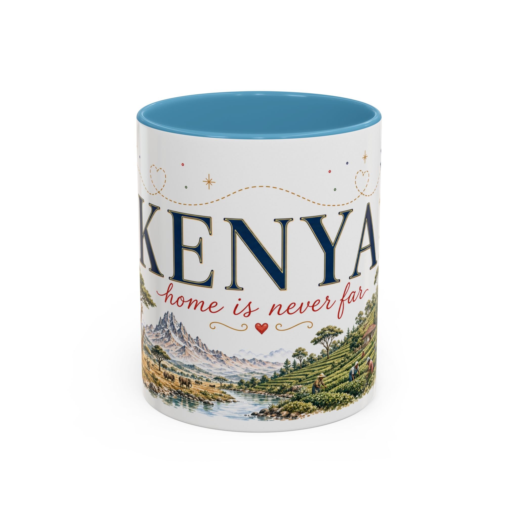 Kenya Home Country Mug | Moving Away Gift | Long Distance Friendship | 11 oz 15 oz Accent Mug