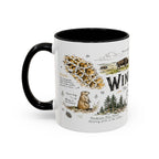 Wind Cave National Park Coffee Mug | South Dakota Cave Bison Prairie Gift | Accent Color Ceramic 11oz 15oz