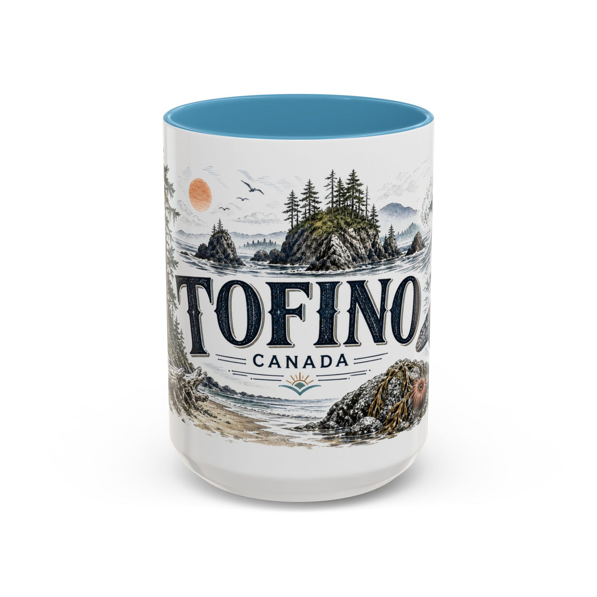 Tofino Mug, Canada Travel Souvenir, Bucket List Gift, Accent Ceramic Coffee Mug 11oz 15oz
