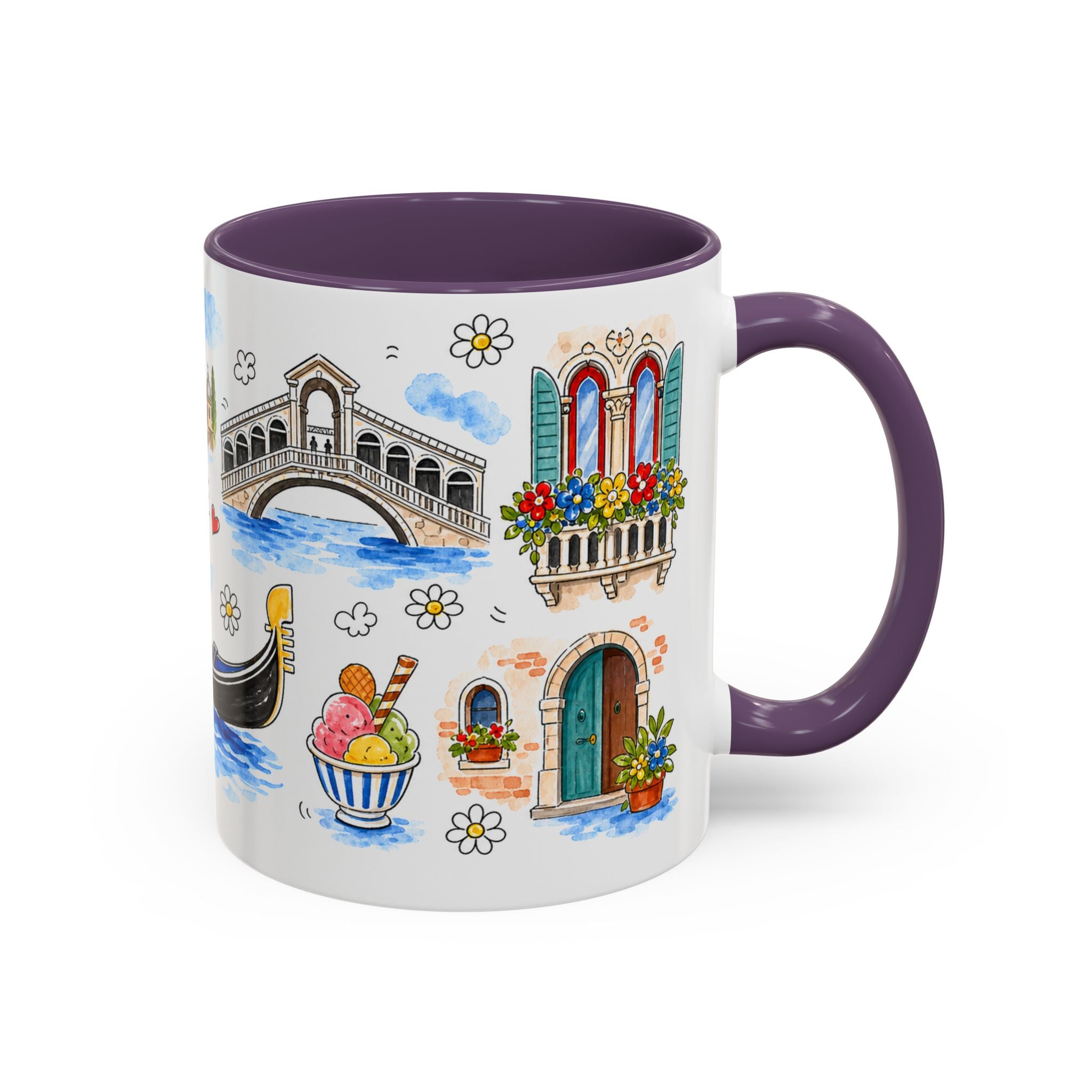 Venice Travel Mug | European City Souvenir Accent Coffee Mug | 11oz 15oz Ceramic Cup