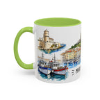 Marseille Illustrated Travel Mug | City Souvenir Accent Coffee Mug | 11oz 15oz Ceramic Cup