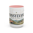 Pennsylvania Home State Mug | Moving Away Gift | Long Distance Friendship Coffee Cup | 11oz 15oz Accent Mug