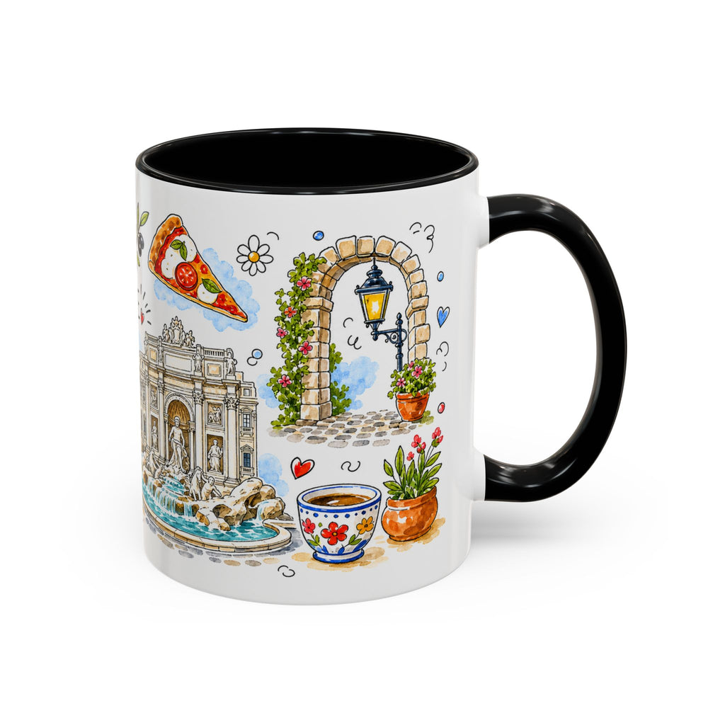 Rome Travel Mug | European City Souvenir Accent Coffee Mug | 11oz 15oz Ceramic Cup