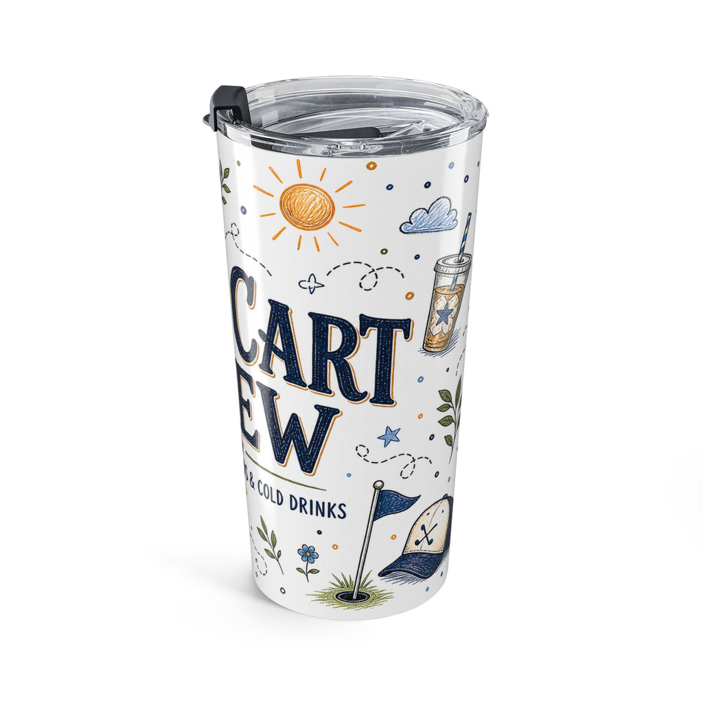 Golf Cart Crew 20oz Tumbler | Golfer Gift | Insulated Stainless Steel Travel Cup