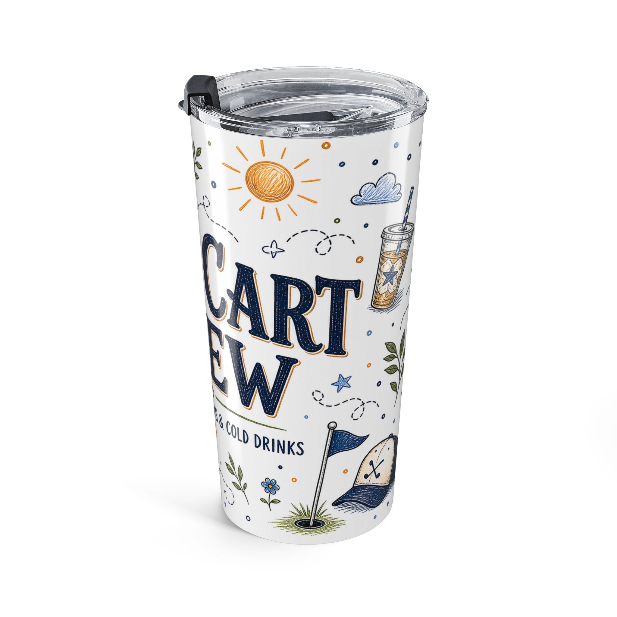 Golf Cart Crew 20oz Tumbler | Golfer Gift | Insulated Stainless Steel Travel Cup
