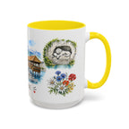 Lucerne Illustrated Travel Mug | City Souvenir Accent Coffee Mug | 11oz 15oz Ceramic Cup