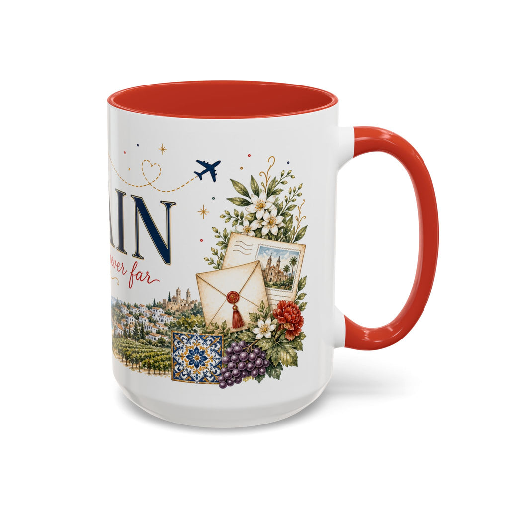 Spain Home Country Mug | Moving Away Gift | Long Distance Friendship | 11 oz 15 oz Accent Mug
