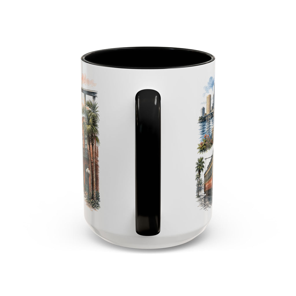 Tampa Coffee Mug | United States Travel Souvenir | Vintage Illustrated City Gift | 11 oz 15 oz Accent Mug