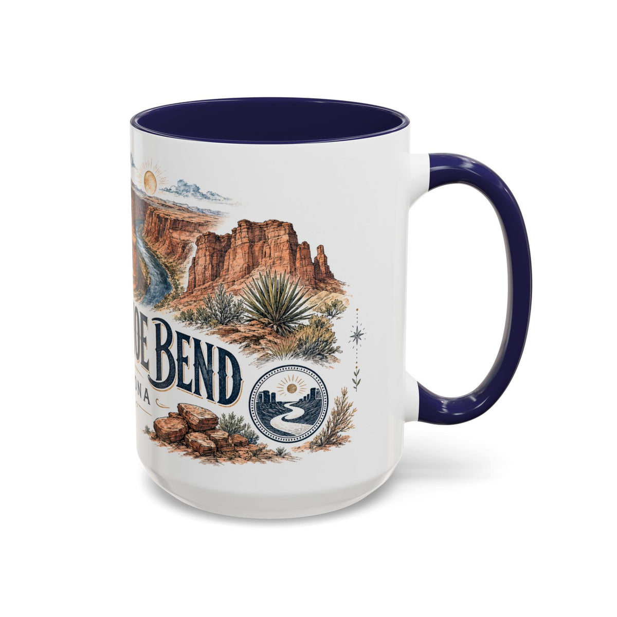 Horseshoe Bend Mug, Arizona Travel Souvenir, Bucket List Gift, Accent Ceramic Coffee Mug 11oz 15oz