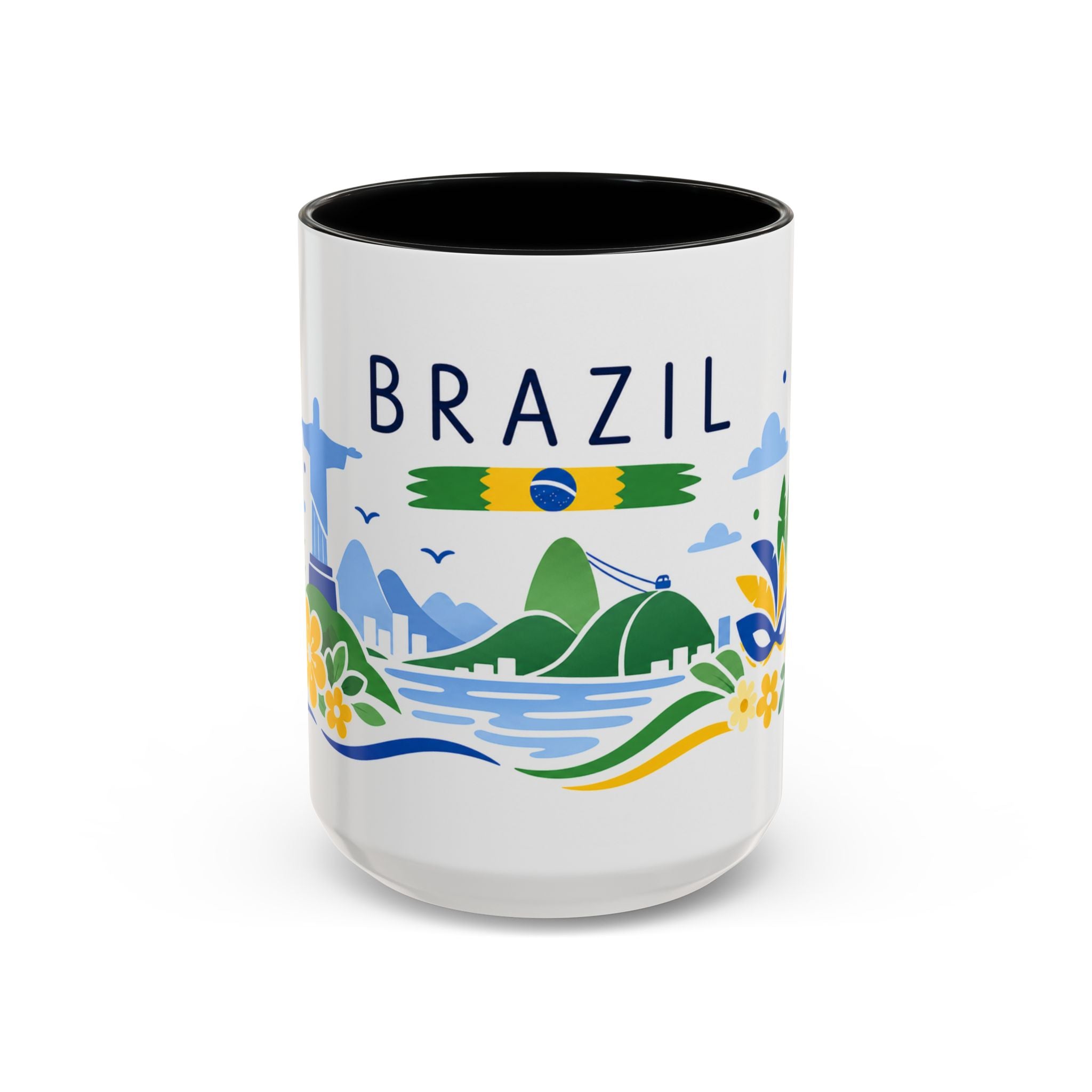 Brazil Coffee Mug | Travel Souvenir Accent Mug | Country Gift Ceramic Cup 11oz 15oz