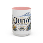 Quito Coffee Mug | Ecuador Travel Souvenir | Vintage Illustrated City Gift | 11 oz 15 oz Accent Mug
