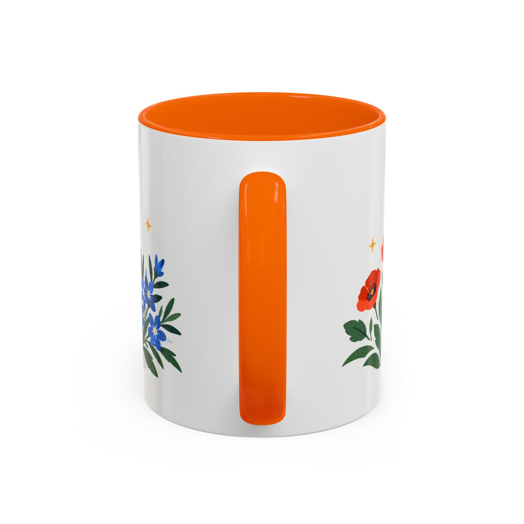 Aries Zodiac Coffee Mug | Ram and Floral Design | Astrology Birthday Gift | 11 oz 15 oz Ceramic Accent Mug