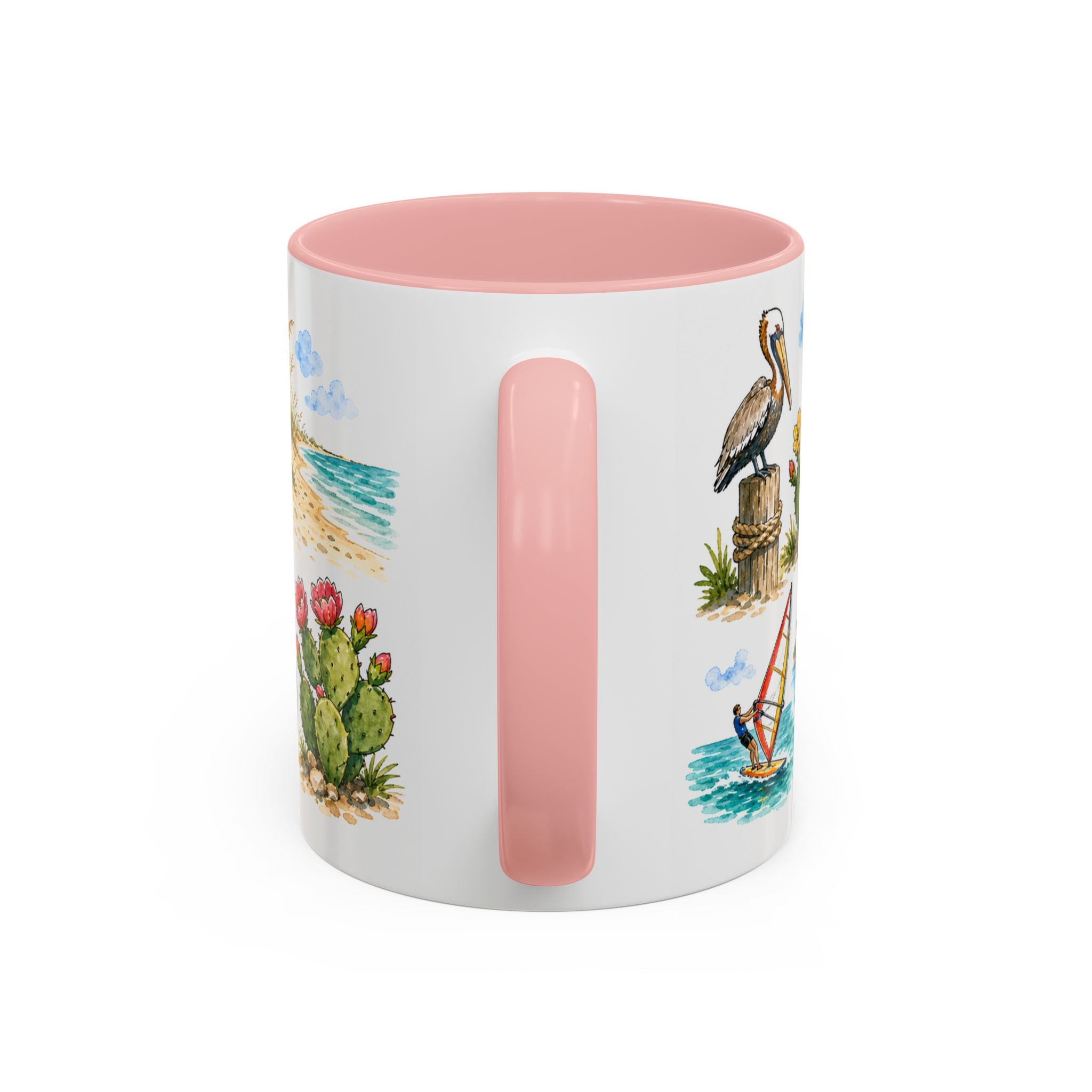 Corpus Christi Illustrated Travel Mug | City Souvenir Accent Coffee Mug | 11oz 15oz Ceramic Cup