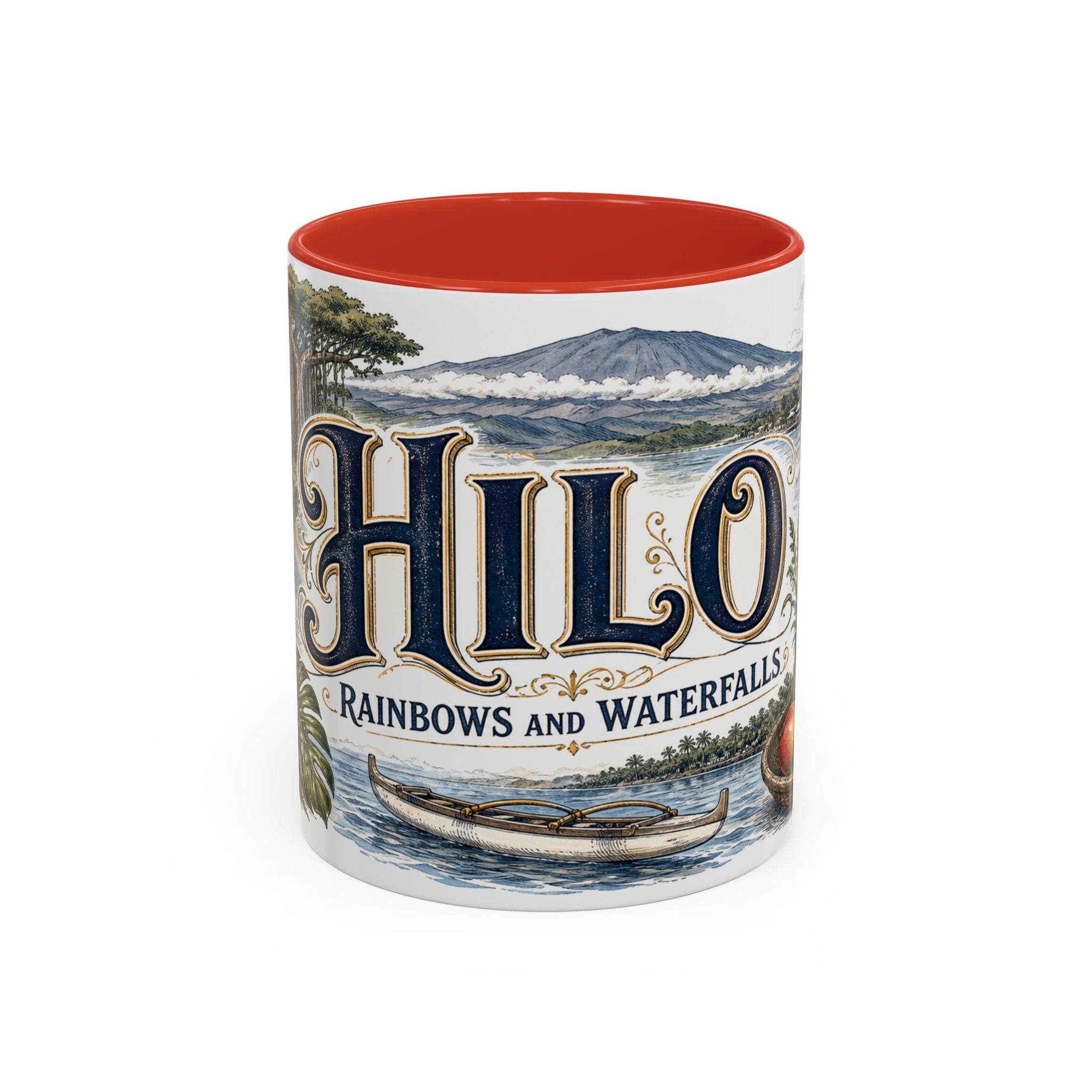 Hilo Coffee Mug | United States Travel Souvenir | Vintage Illustrated City Gift | 11 oz 15 oz Accent Mug