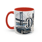 Detroit Coffee Mug | United States Travel Souvenir | Vintage Illustrated City Gift | 11 oz 15 oz Accent Mug