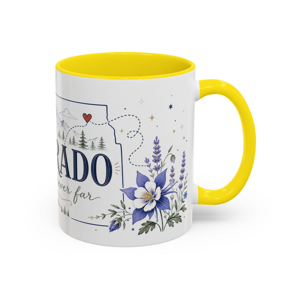 Colorado State Mug | Rocky Mountain Botanical Design | Moving Away Gift