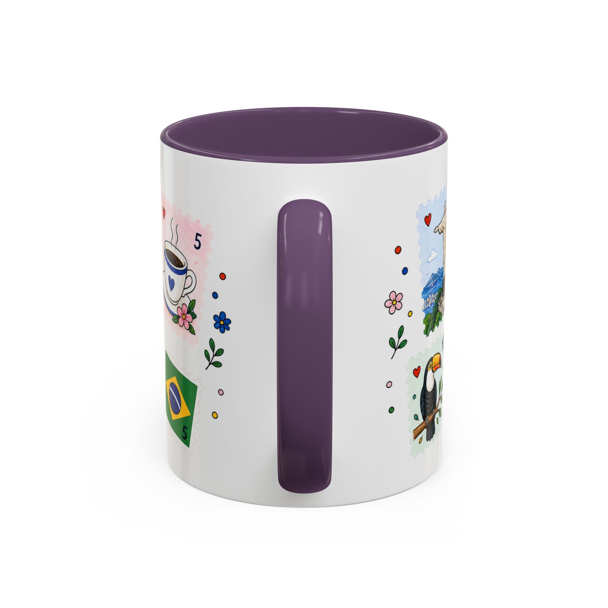 Rio de Janeiro Coffee Mug | Postage Stamp Collage Mug | Travel Souvenir Accent Cup 11oz 15oz