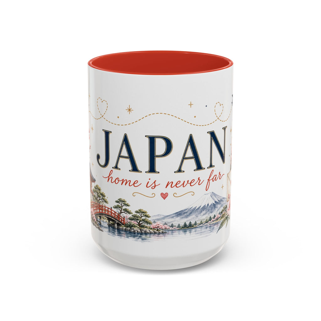 Japan Home Country Mug | Moving Away Gift | Long Distance Friendship | 11 oz 15 oz Accent Mug
