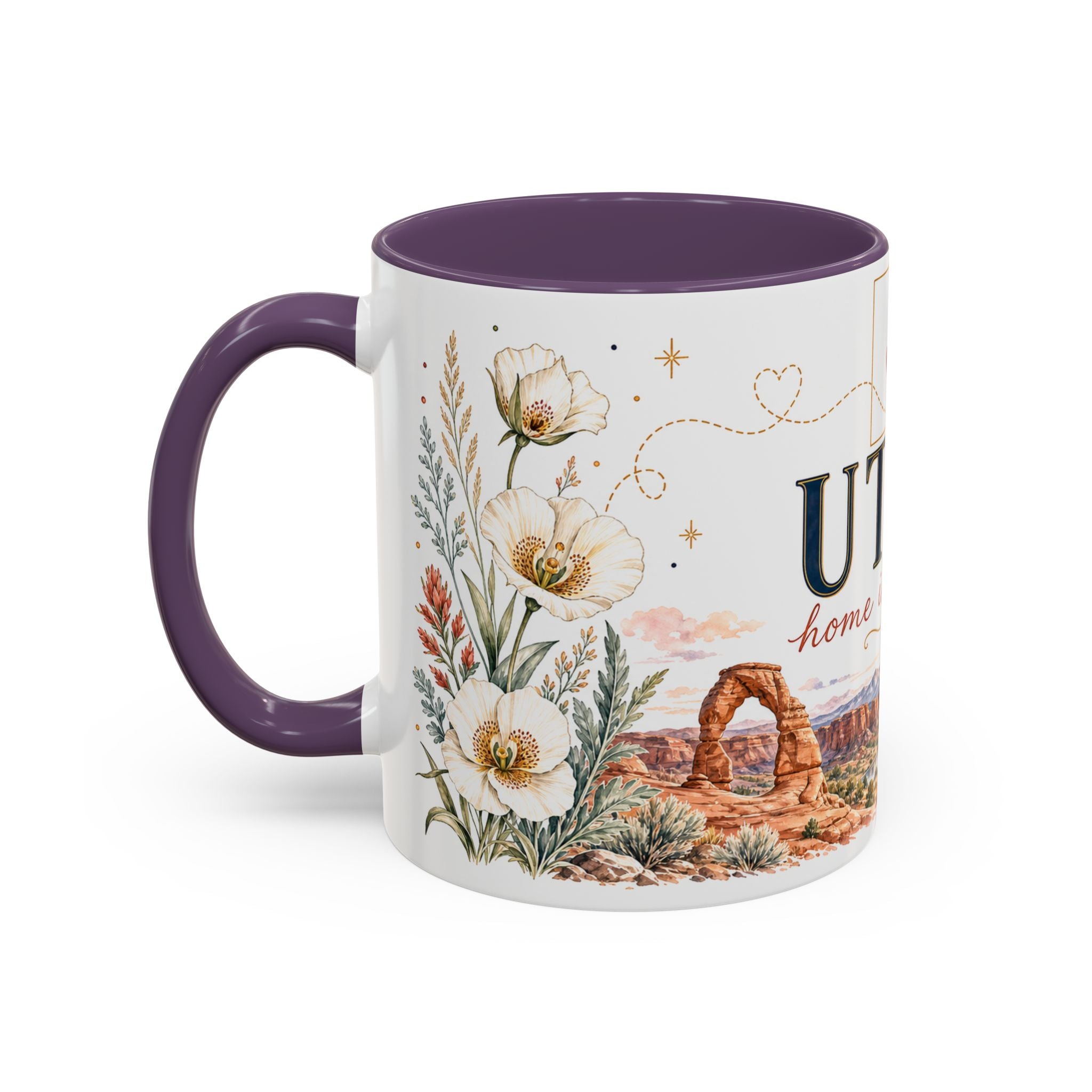 Utah Home State Mug | Moving Away Gift | Long Distance Friendship Coffee Cup | 11oz 15oz Accent Mug