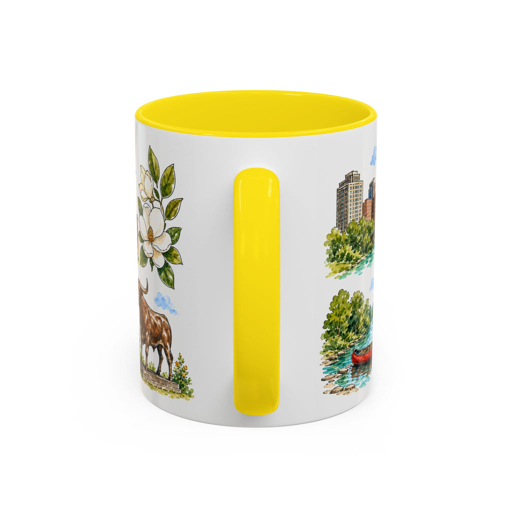 Durham Illustrated Travel Mug | City Souvenir Accent Coffee Mug | 11oz 15oz Ceramic Cup