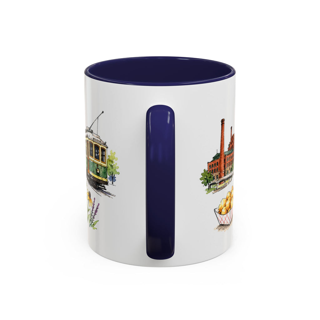 Milwaukee Illustrated Travel Mug | City Souvenir Accent Coffee Mug | 11oz 15oz Ceramic Cup