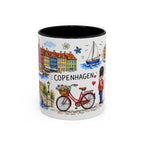 Copenhagen Travel Mug | European City Souvenir Accent Coffee Mug | 11oz 15oz Ceramic Cup