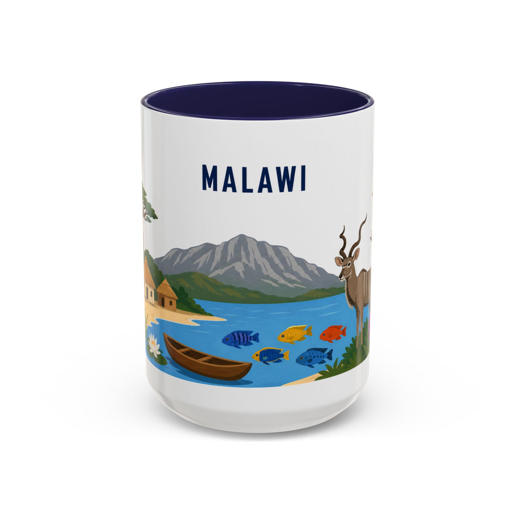 Malawi Coffee Mug | Travel Souvenir Accent Mug | Country Gift Ceramic Cup 11oz 15oz
