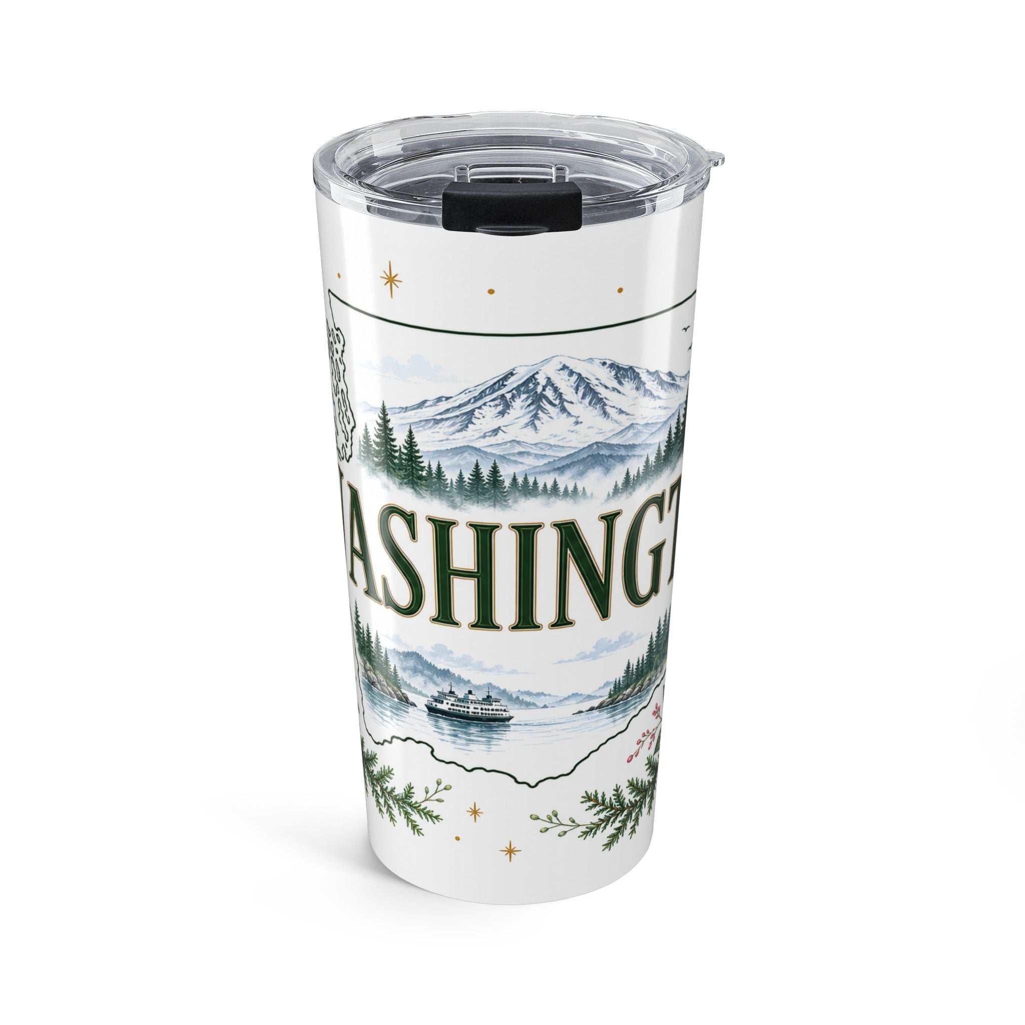 Washington State Flower 20oz Tumbler | Washington Botanical Gift | Insulated Stainless Steel Travel Cup