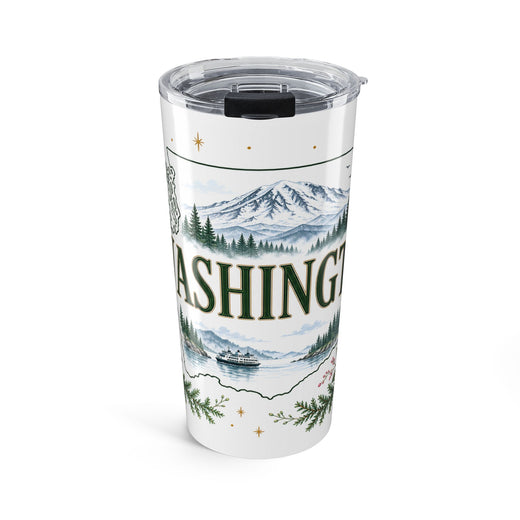 Washington State Flower 20oz Tumbler | Washington Botanical Gift | Insulated Stainless Steel Travel Cup