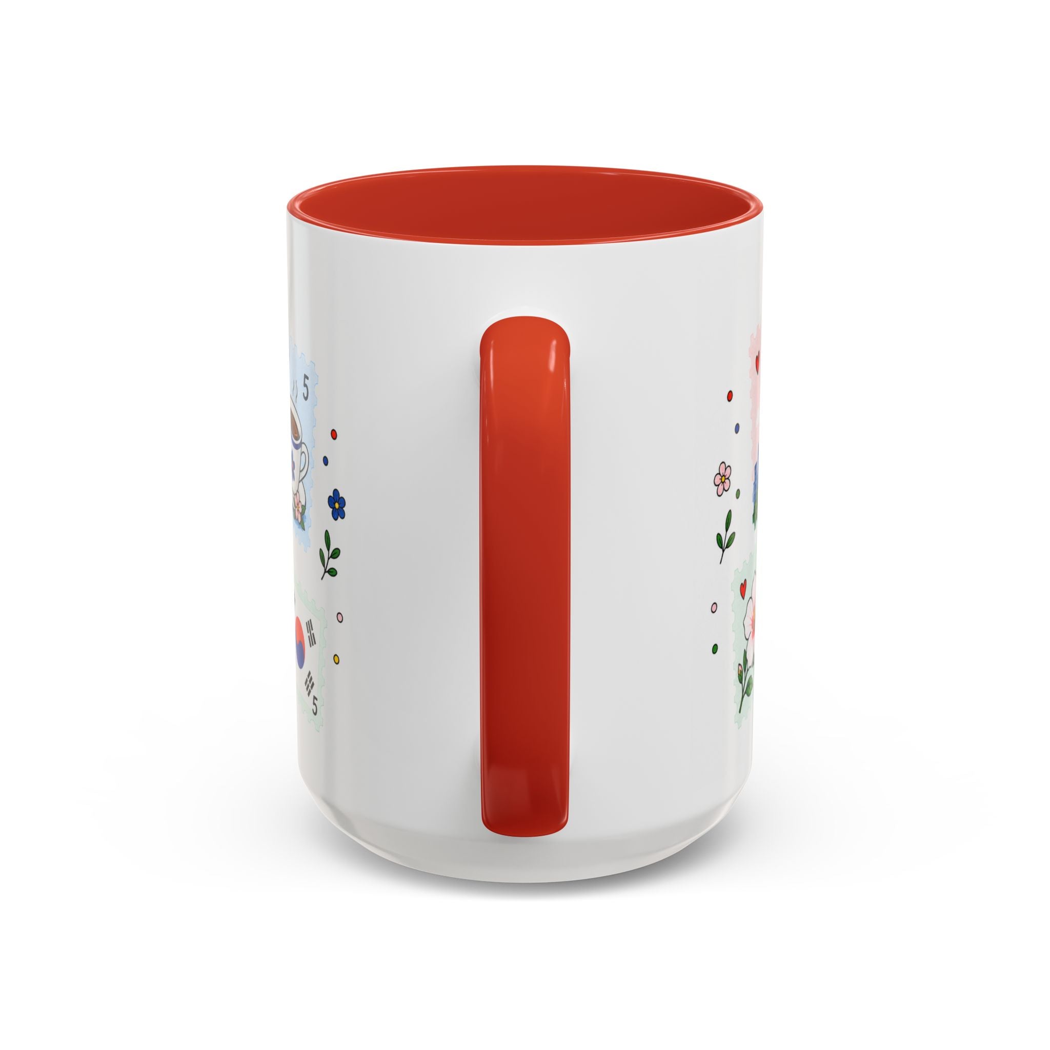 Seoul Coffee Mug | Postage Stamp Collage Mug | Travel Souvenir Accent Cup 11oz 15oz
