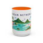 Caribbean Netherlands Coffee Mug | Travel Souvenir Accent Mug | Country Gift Ceramic Cup 11oz 15oz