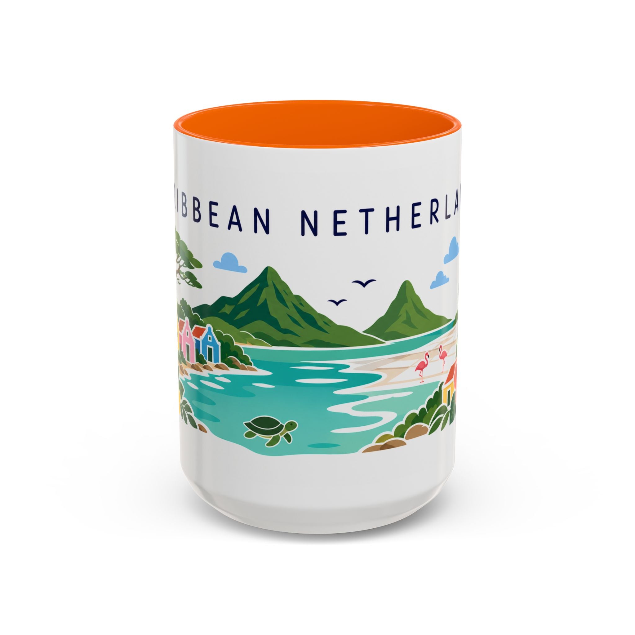 Caribbean Netherlands Coffee Mug | Travel Souvenir Accent Mug | Country Gift Ceramic Cup 11oz 15oz