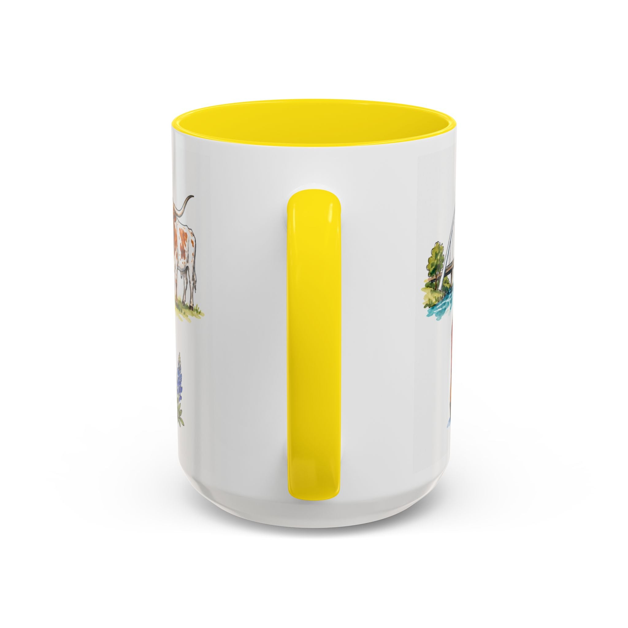 Dallas Illustrated Travel Mug | City Souvenir Accent Coffee Mug | 11oz 15oz Ceramic Cup