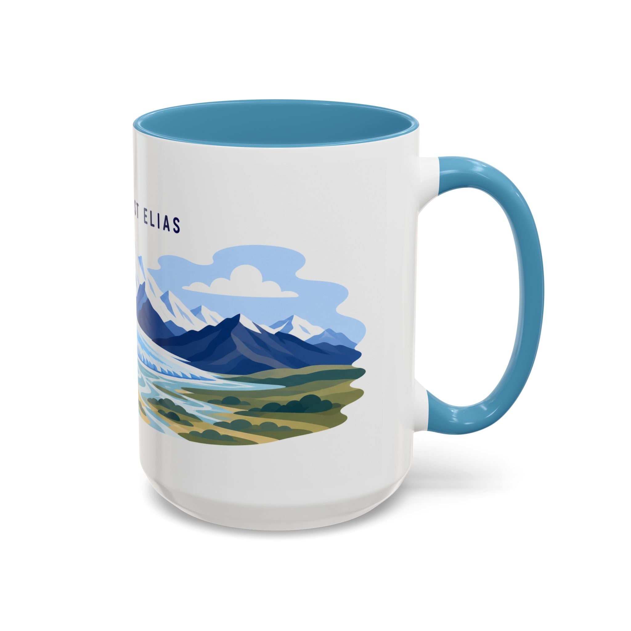 Wrangell-St. Elias National Park Coffee Mug | Solid Color Block Park Souvenir | 11oz 15oz Accent Mug