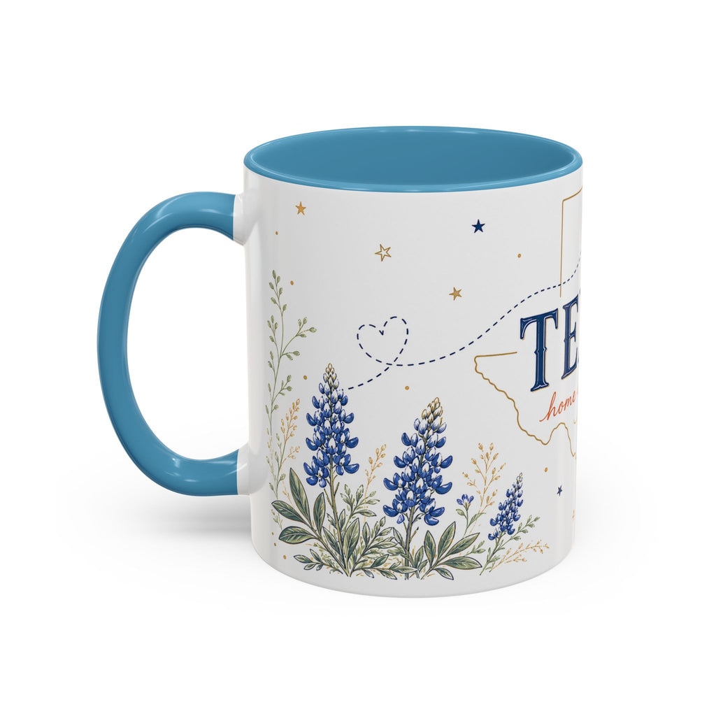 Texas State Map Mug | Bluebonnet Botanical Design, Home Reminder Coffee Cup