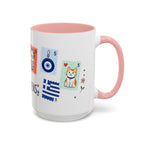 Athens Coffee Mug | Postage Stamp Collage Mug | Travel Souvenir Accent Cup 11oz 15oz