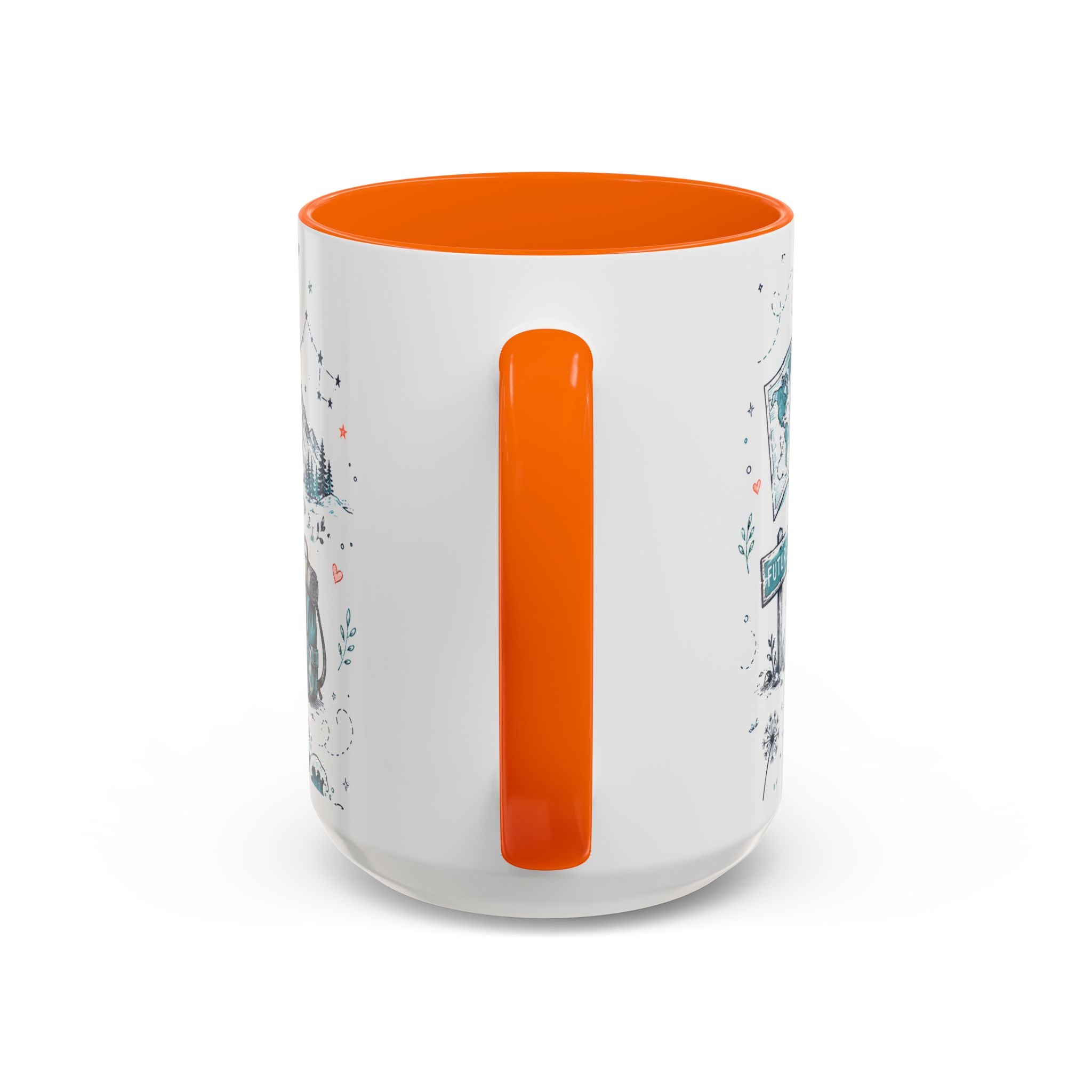 Adventure Awaits Coffee Mug | Class of 2026 Graduation Gift | Accent Color Ceramic 11oz 15oz