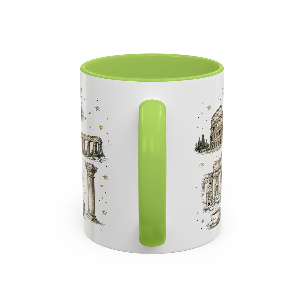 Rome Coffee Mug | Italy Souvenir Travel Gift | Accent Color Ceramic 11oz 15oz