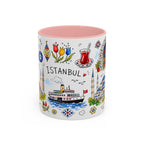 Istanbul Travel Mug | European City Souvenir Accent Coffee Mug | 11oz 15oz Ceramic Cup