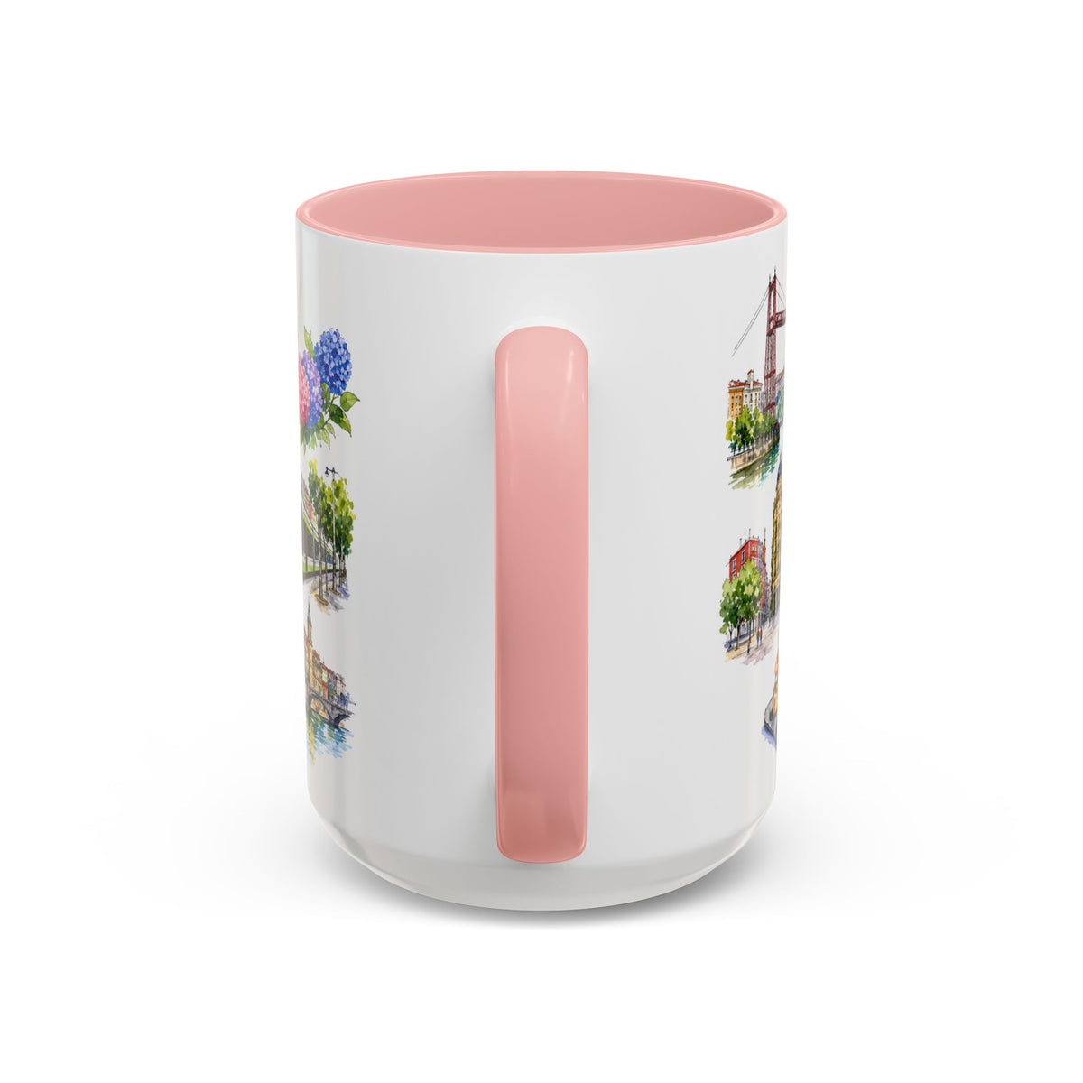Bilbao Illustrated Travel Mug | City Souvenir Accent Coffee Mug | 11oz 15oz Ceramic Cup
