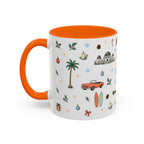 Los Angeles Christmas Mug | Watercolor City Souvenir | Ceramic Coffee Cup (11oz or 15oz)