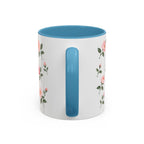 New York Rose Mug, State Flower Floral Coffee Cup, 11oz Botanical Gift