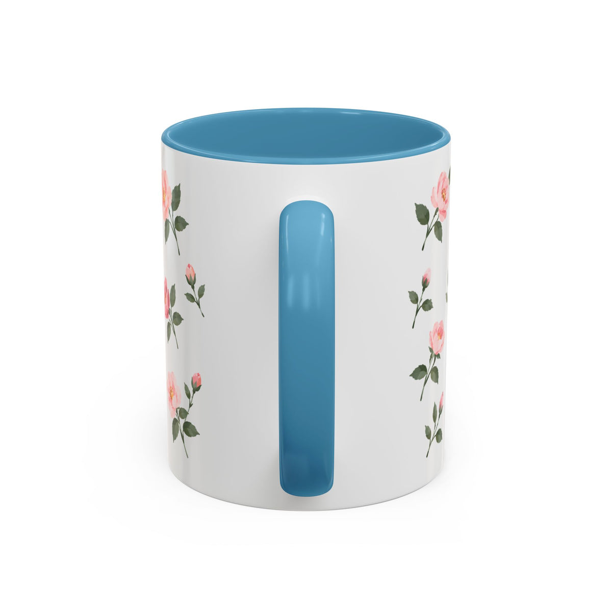 New York Rose Mug, State Flower Floral Coffee Cup, 11oz Botanical Gift