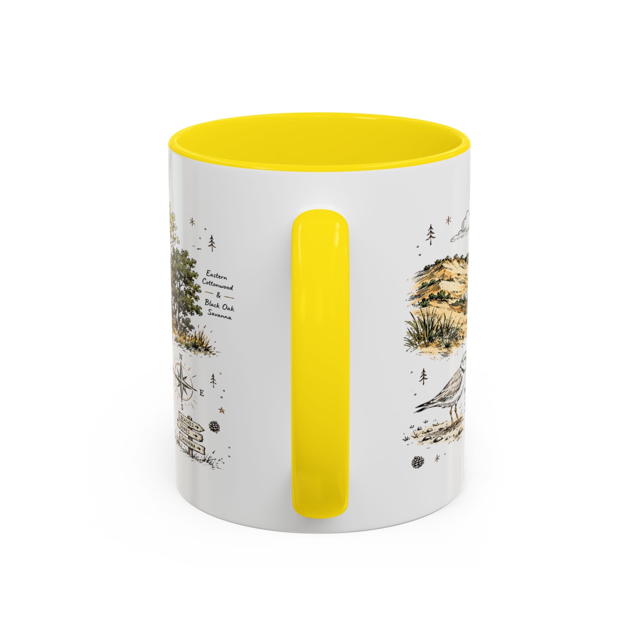 Indiana Dunes National Park Coffee Mug | Indiana Lake Michigan Beach Gift | Accent Color Ceramic 11oz 15oz