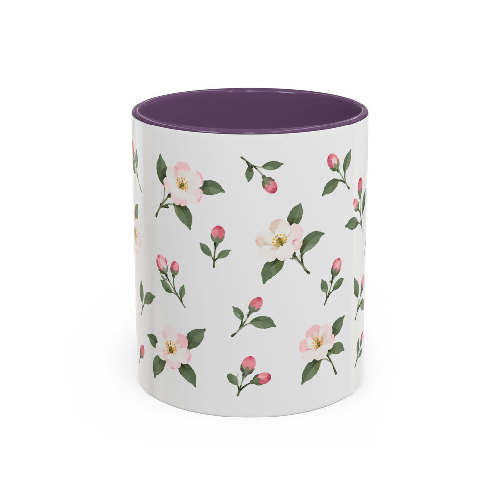 Michigan Apple Blossom Mug, State Flower Floral Coffee Cup, 11oz Botanical Gift