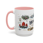 Hong Kong Coffee Mug | Asia Souvenir Travel Gift | Accent Color Ceramic 11oz 15oz
