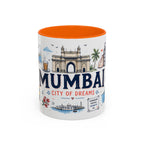 Mumbai Coffee Mug | India Souvenir Travel Gift | Accent Color Ceramic 11oz 15oz
