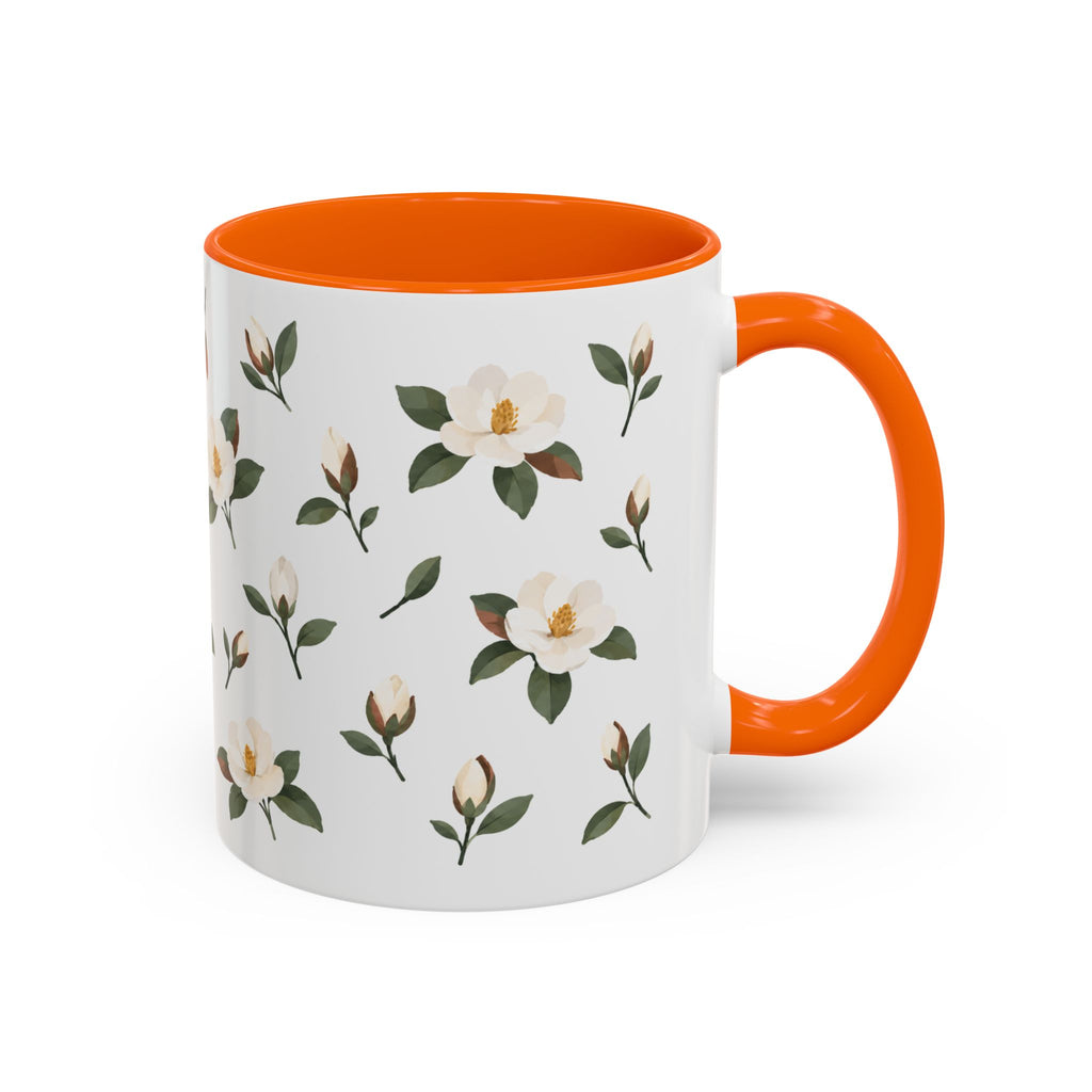Louisiana Magnolia Mug, State Flower Floral Coffee Cup, 11oz Botanical Gift