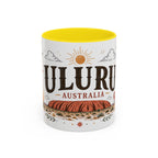 Uluru Coffee Mug | Travel Destination Souvenir Gift | Accent Color Ceramic 11oz 15oz